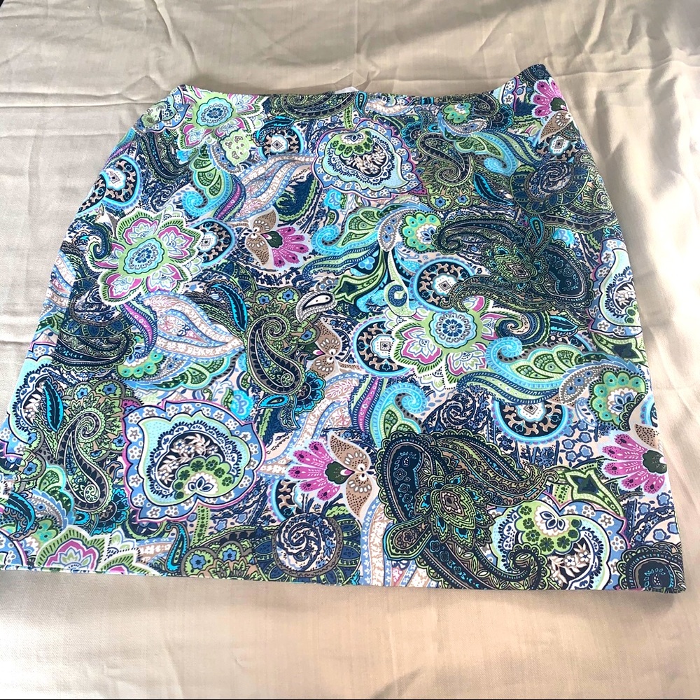 Talbots Paisley Print Skirt